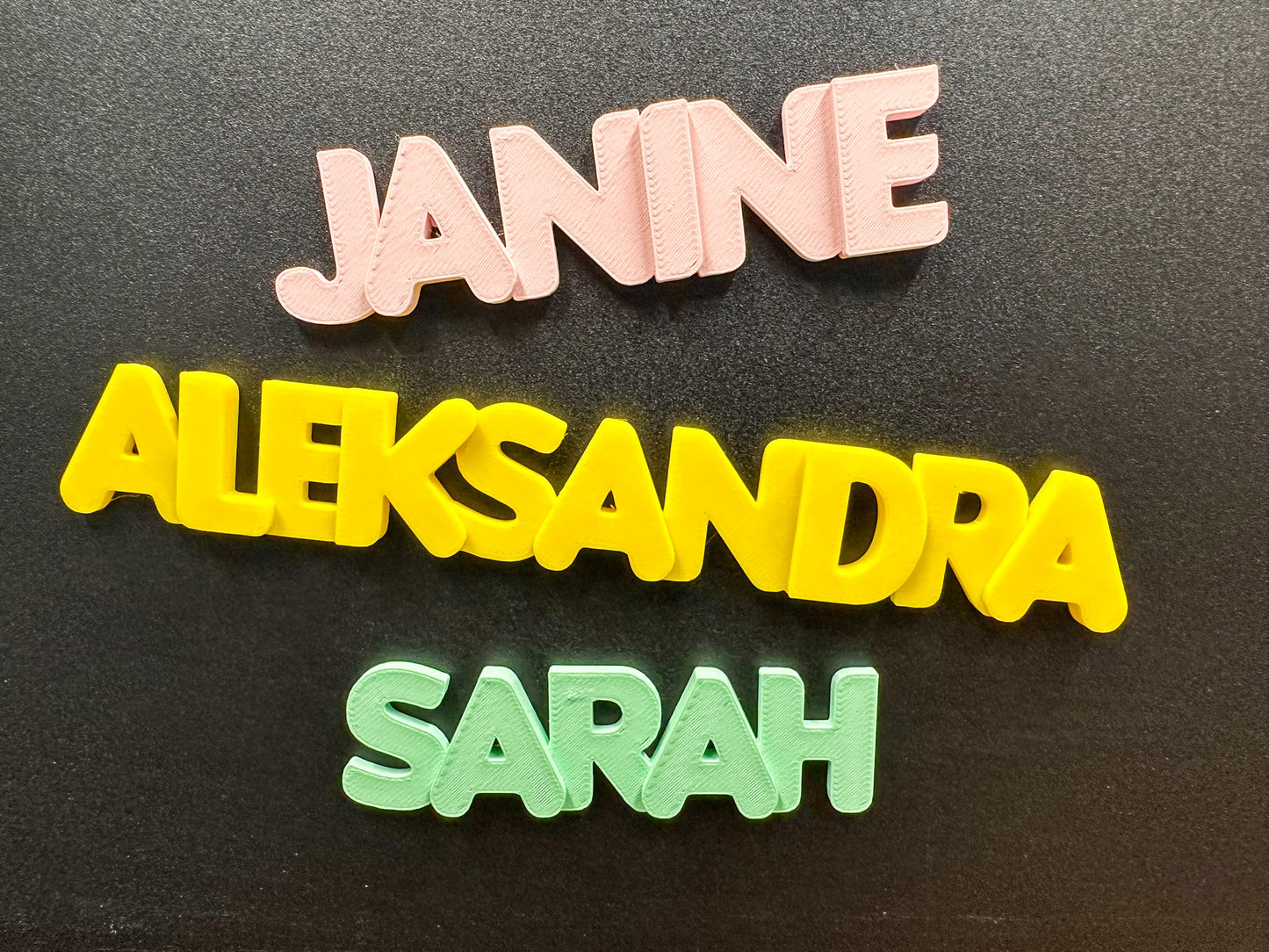 Personalized Name Magnet: 3D Printed One-Color