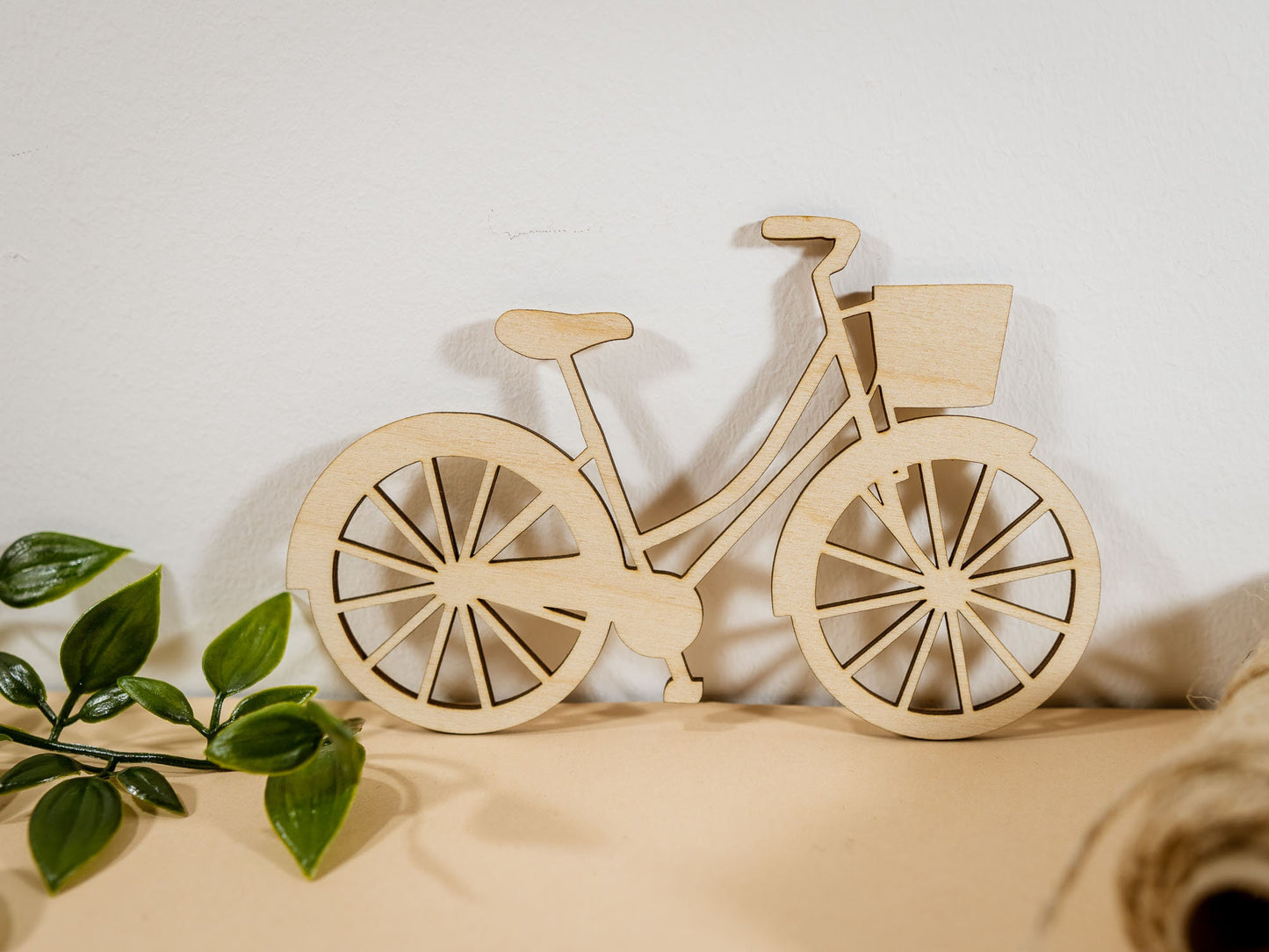 Wooden Bicycle ladies, cake plug bicycle cake figure, Wood unfinished bike shape
