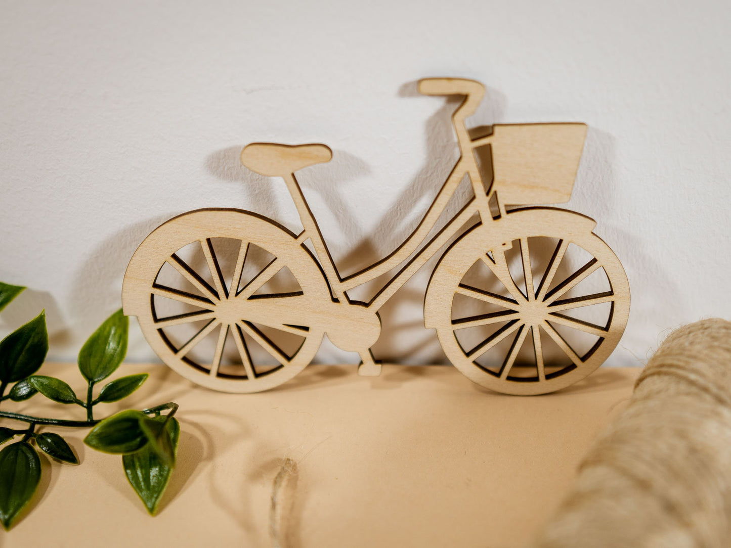 Wooden Bicycle ladies, cake plug bicycle cake figure, Wood unfinished bike shape