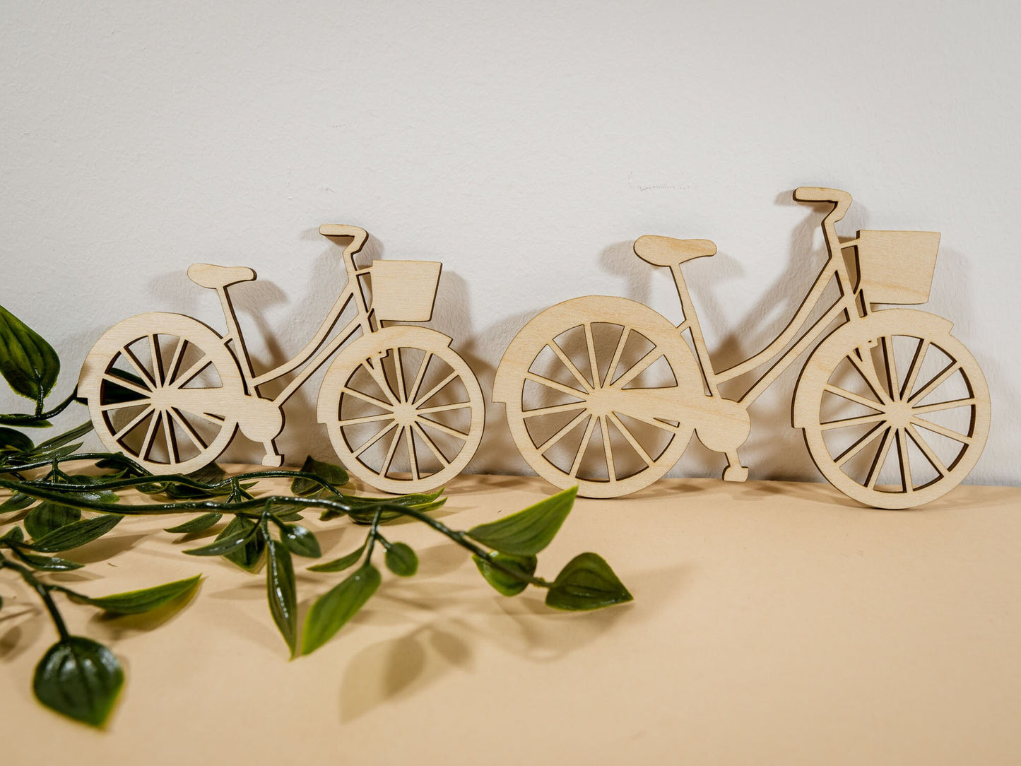Wooden Bicycle ladies, cake plug bicycle cake figure, Wood unfinished bike shape