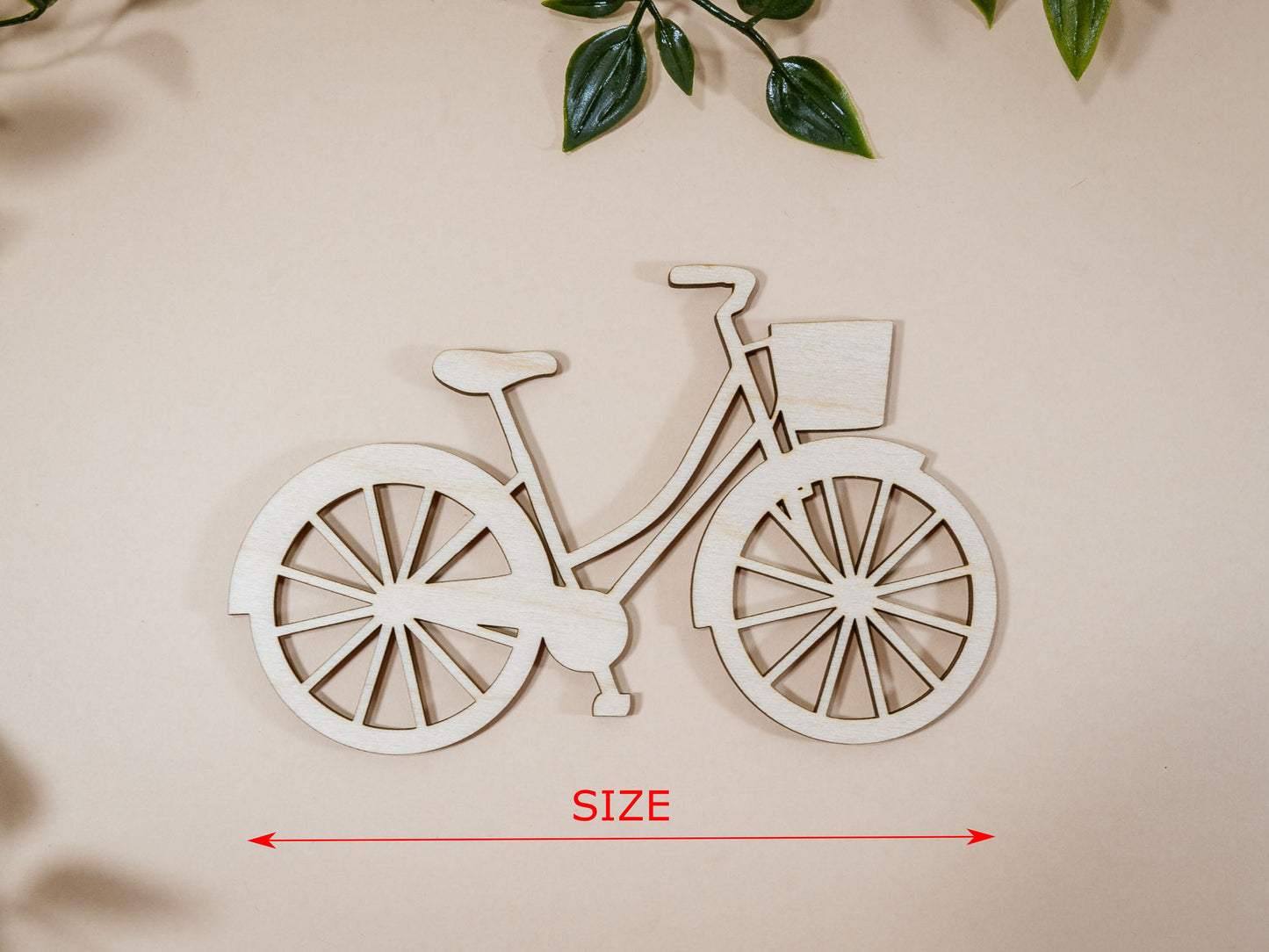 Wooden Bicycle ladies, cake plug bicycle cake figure, Wood unfinished bike shape